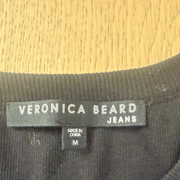 Veronica Beard Women's Black Button-Shoulder Top - Picture 4 of 4